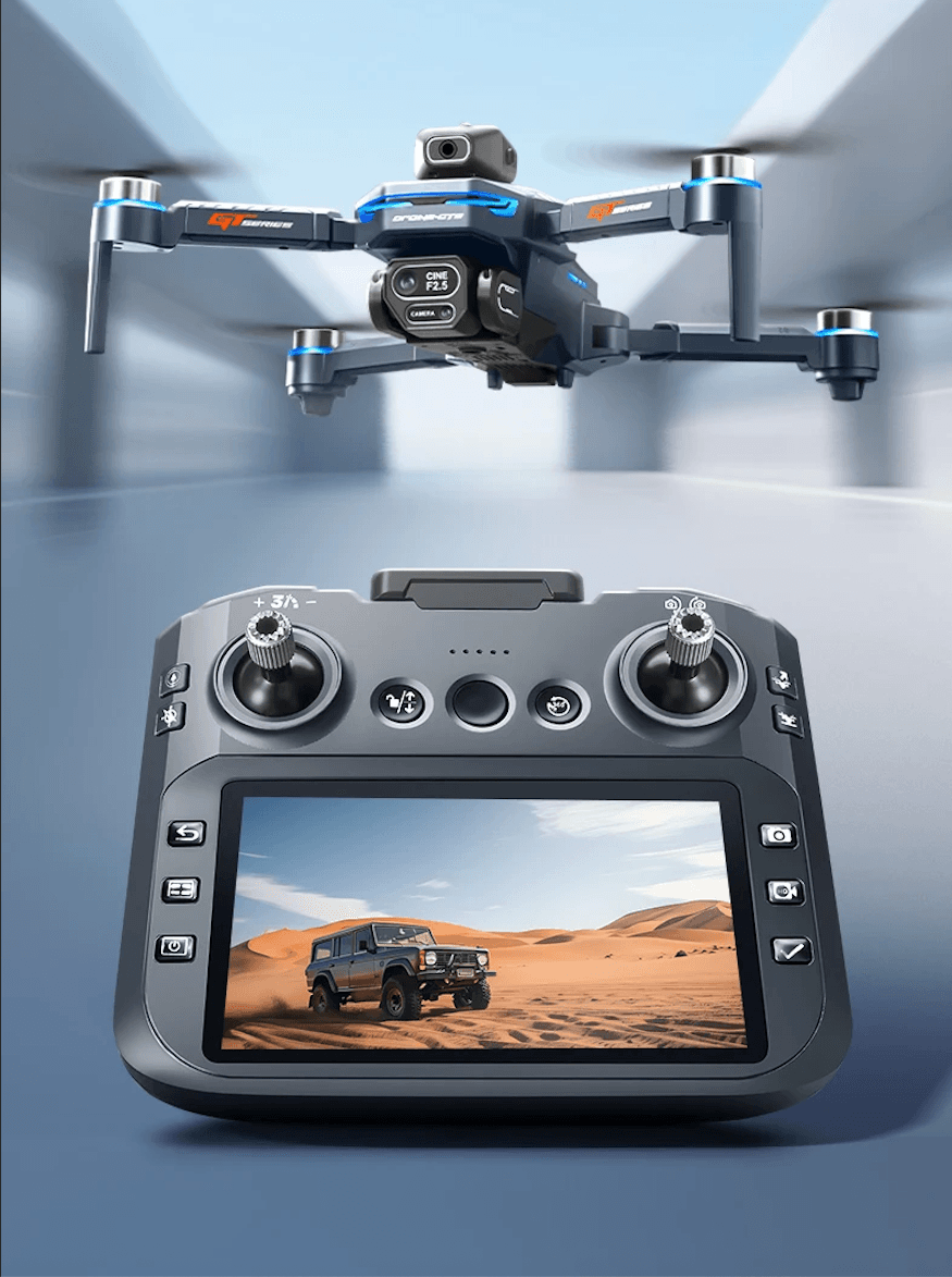 Dron Profesjonalny marki Xiaomi, model GT8, filmy 8K, ekran wbudowany w pilot