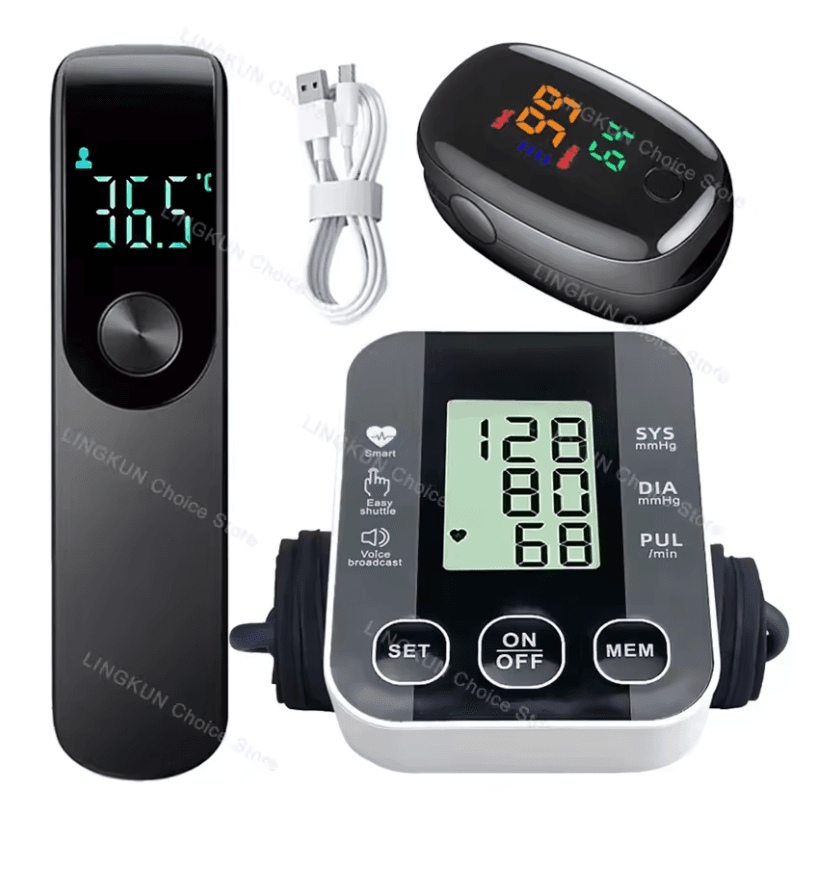 Zestaw medyczny 3w1 Ciśnieniomerz+ Termometr+ Pulsoksymetr